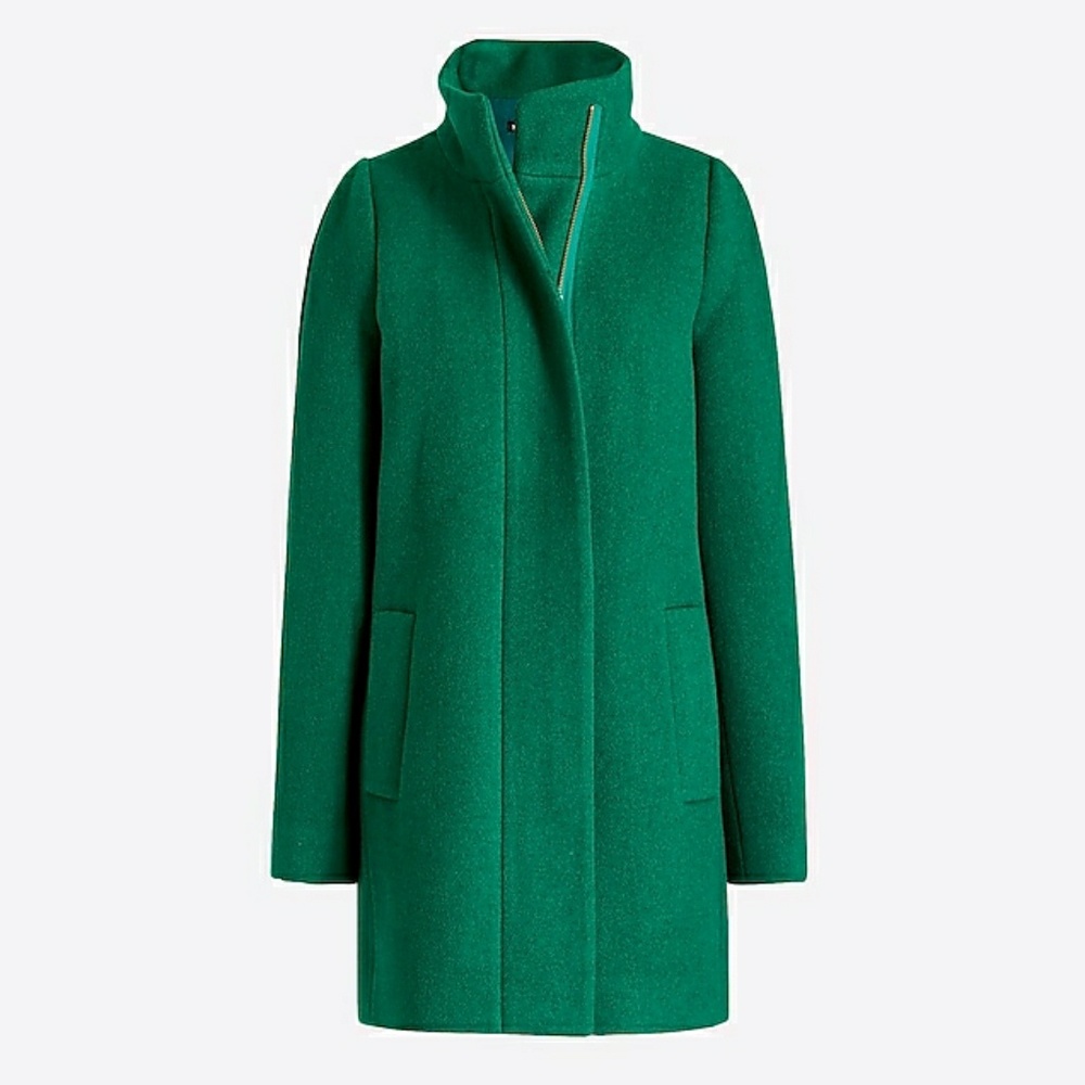 J.Crew Factory Wool Blend City Coat - Green